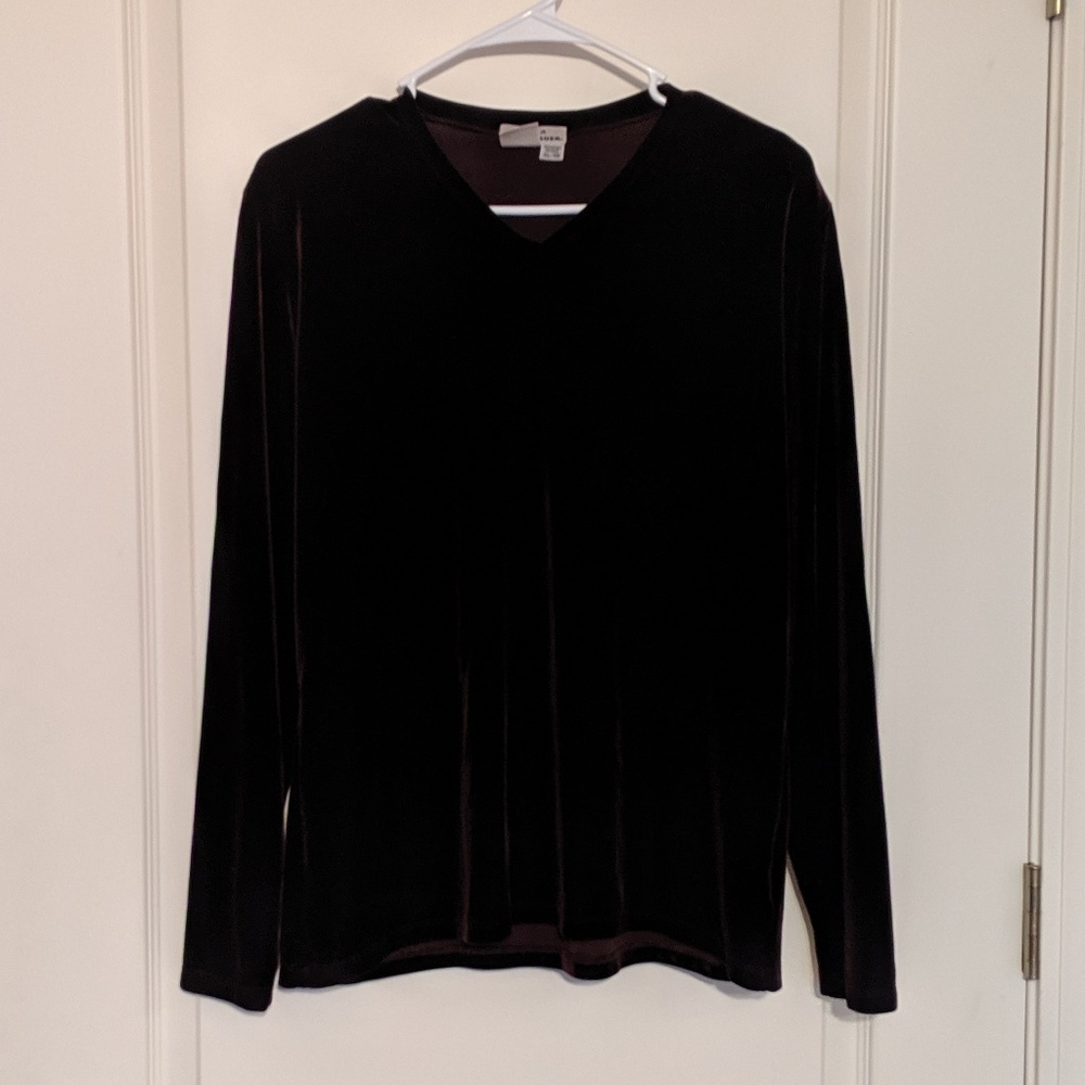 Eddie Bauer Velvet Long Sleeve Top